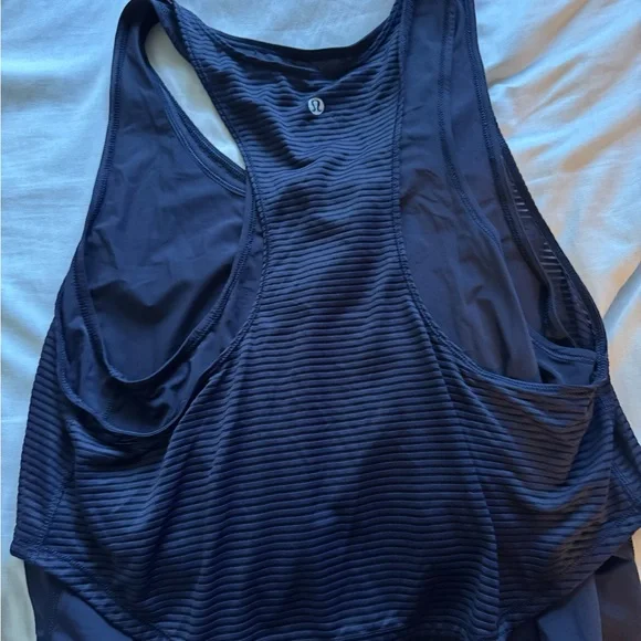 Lululemon Navy Striped Tank Top - Picture 2 of 2